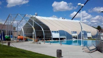 Prefab steel fabric structure