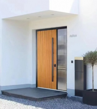 Custom Luxury Villa Main Entrance Door Security Aluminium Mental Modern Front Entry Stainless Steel External Doors For Houses